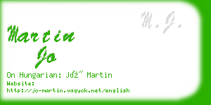 martin jo business card